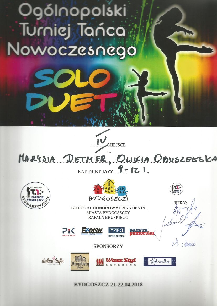Dyplom 10 – Solo Duet 2018 – Jagielski Dance Project taniec Toruń