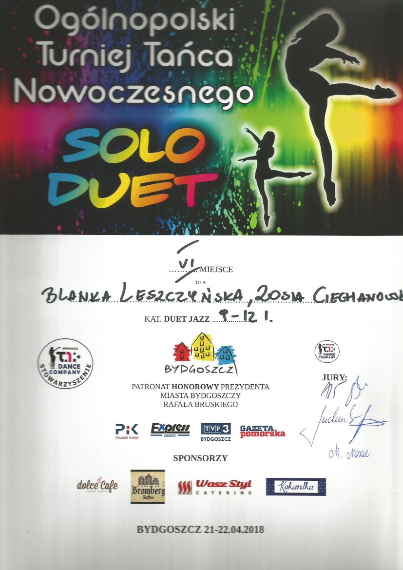 Dyplom 11 – Solo Duet 2018 – Jagielski Dance Project taniec Toruń