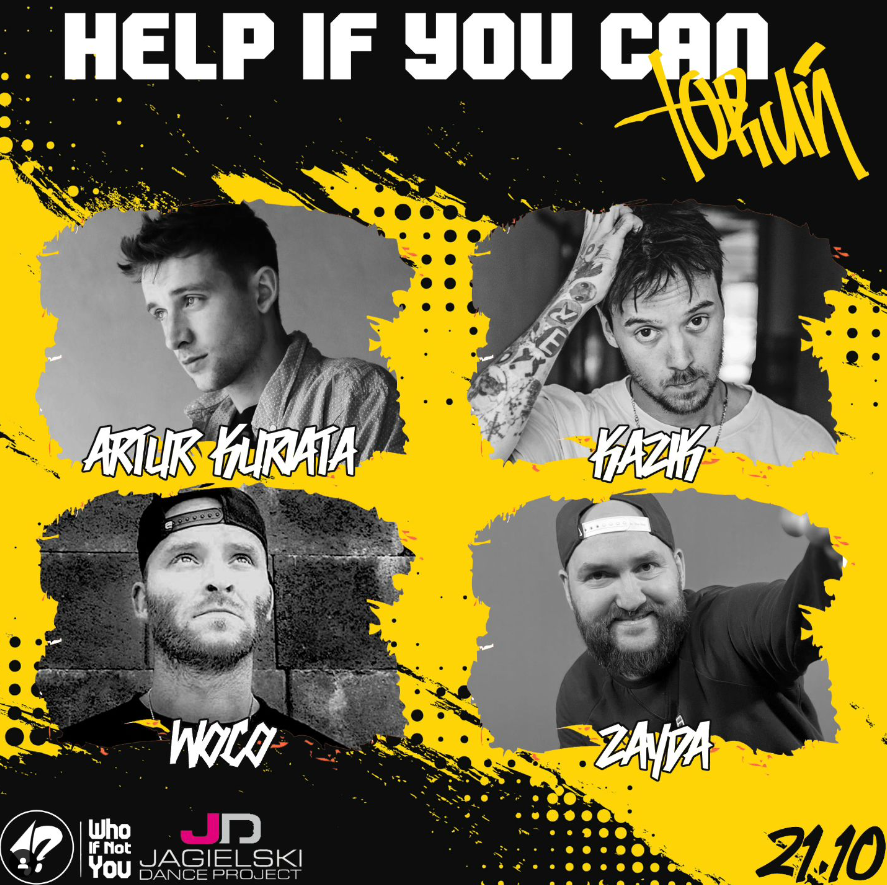 HELP IF YOU CAN – Toruń – Who If Not You Warsztaty w Jagielski Dance Project
