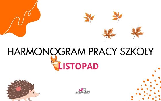 Harmonogram pracy szkoły Harmonogram pracy szkoły